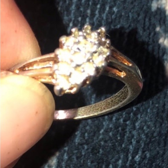 Jewelry - 10k gold plated cluster ring vintage